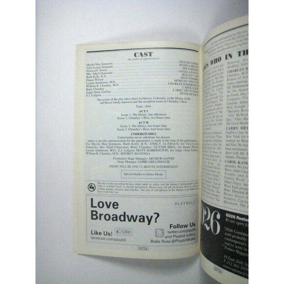 Harvey Playbill Opening Night June 2012 Jim Parsons Carol Kane Hecht Kimbrough - Picture 7 of 7